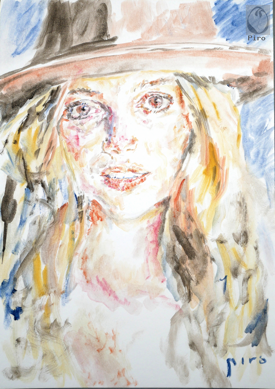 oil on paper - olio su carta di Piro